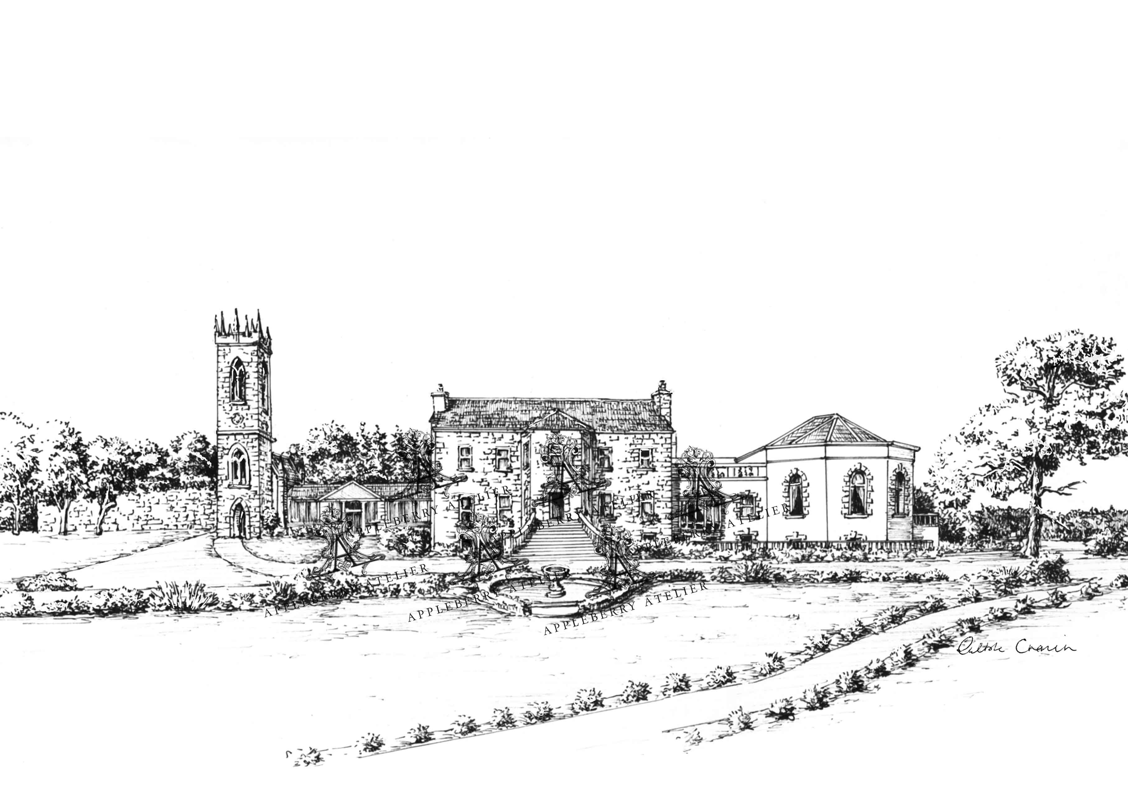 Glenlo Abbey Ink Venue Print
