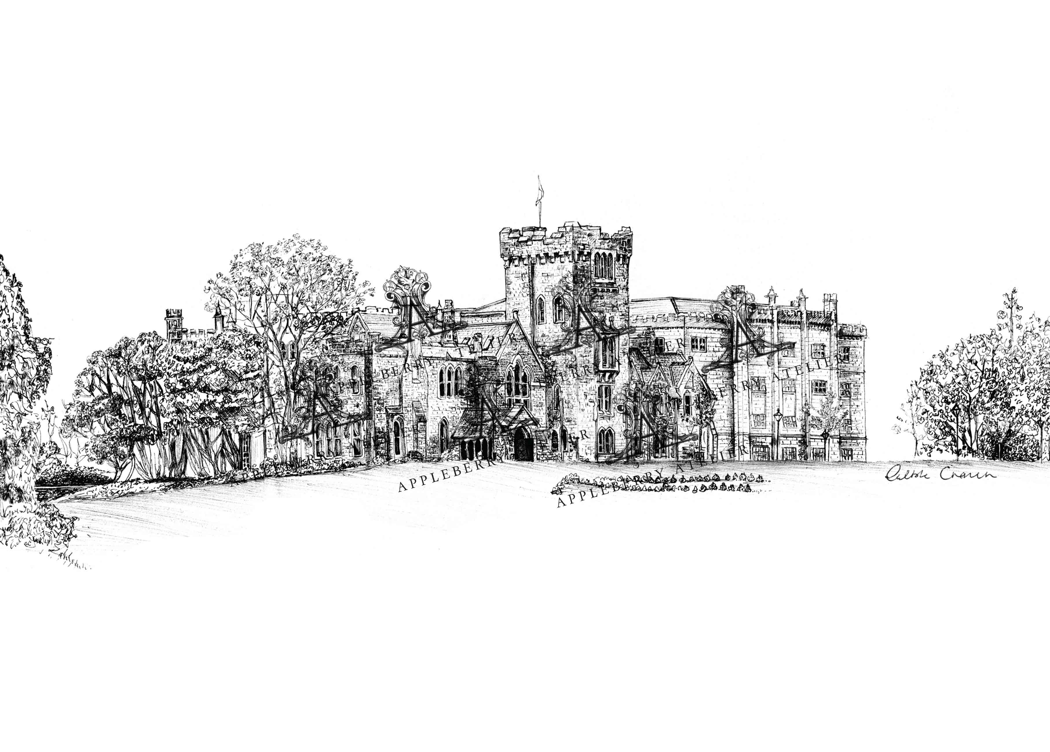 Kilronan Castle Ink Venue Print