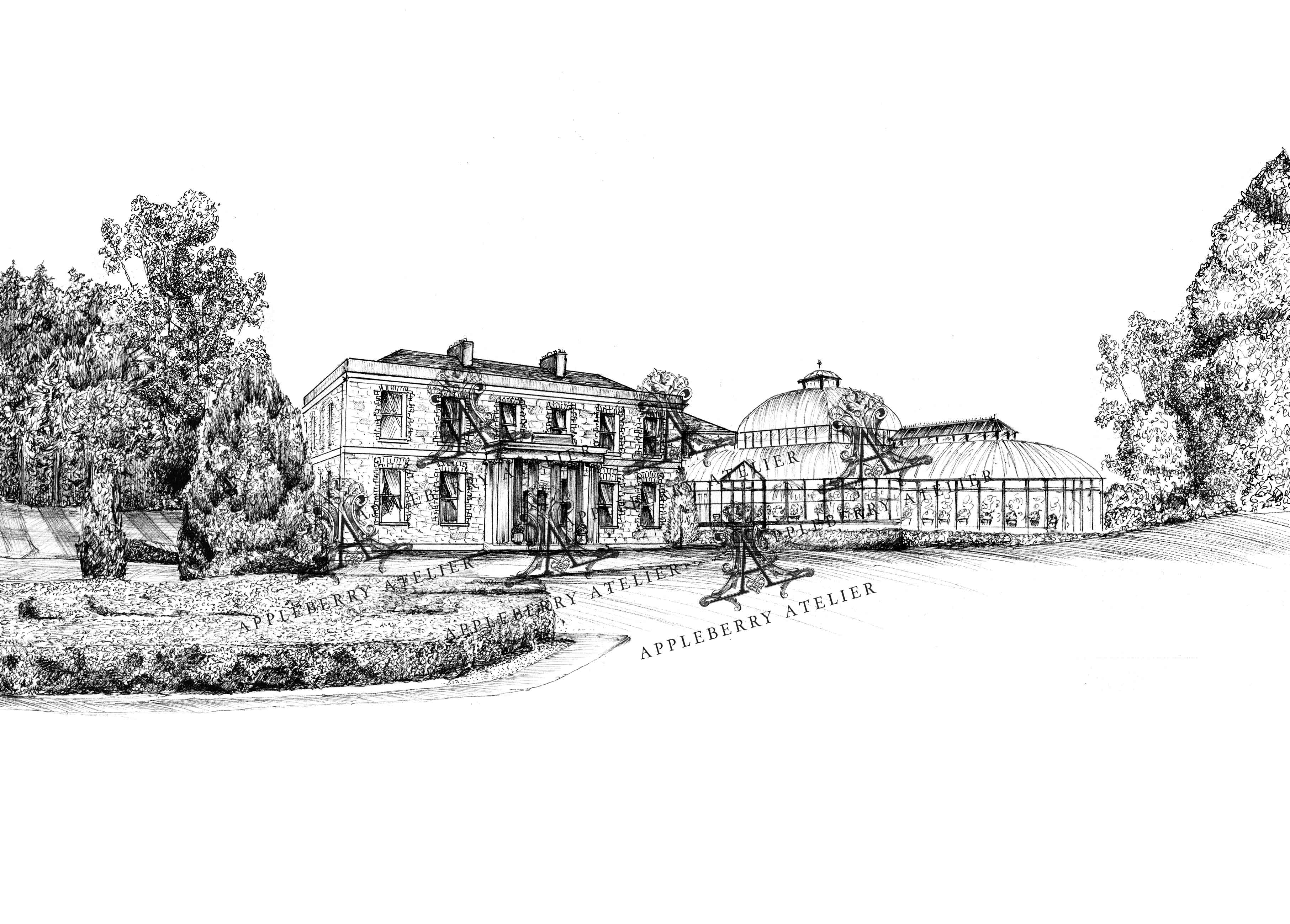 Kilshane House Ink Venue Print