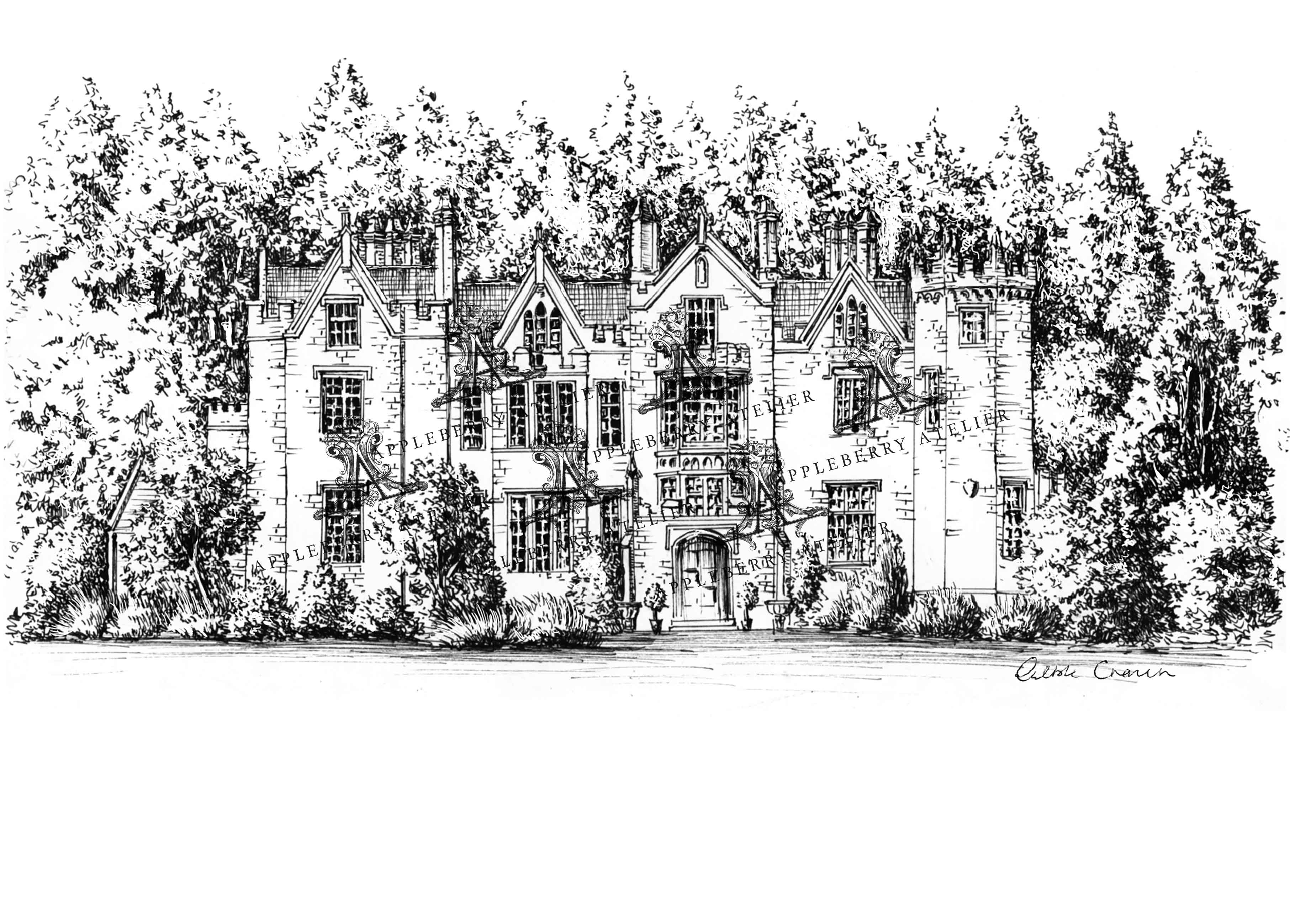 Kinnitty Castle Ink Venue Print