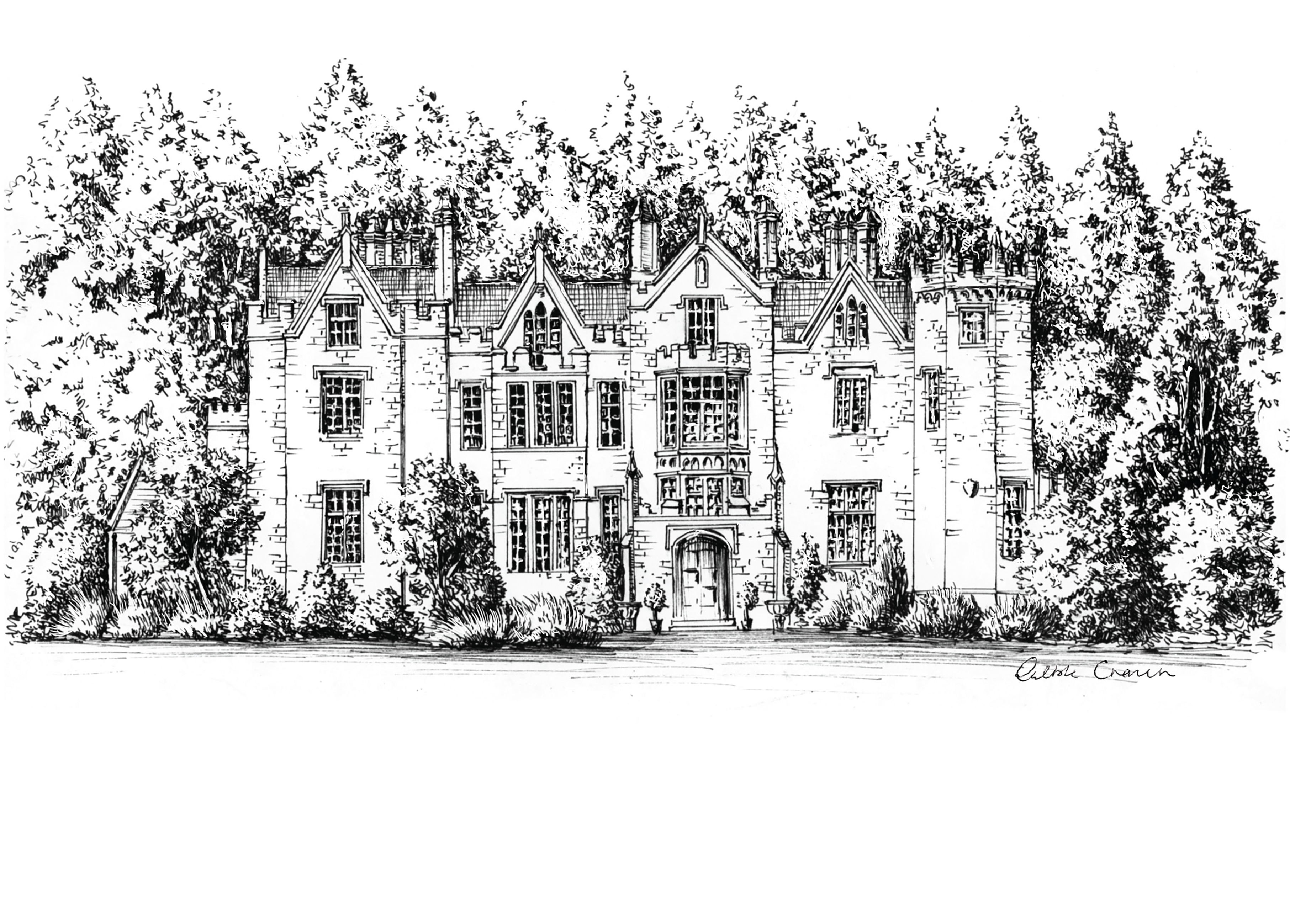 Kinnitty Castle Ink Venue Print