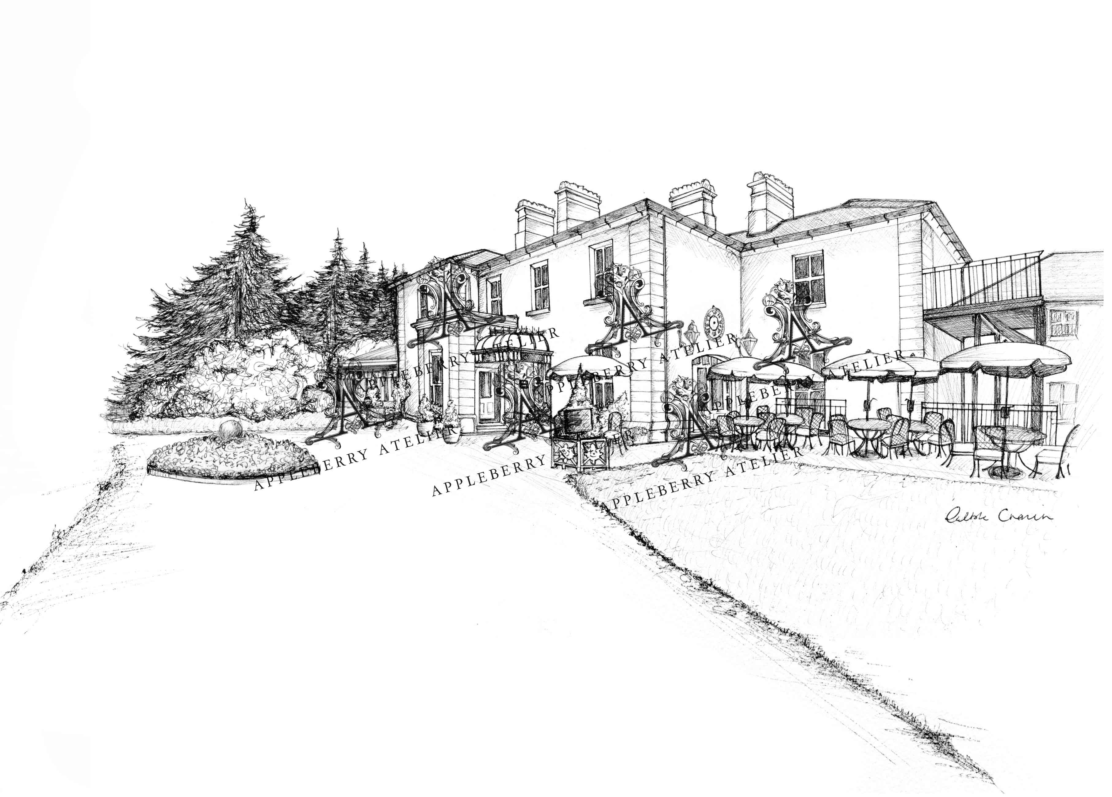 The Lodge at Ashford Ink Venue Print