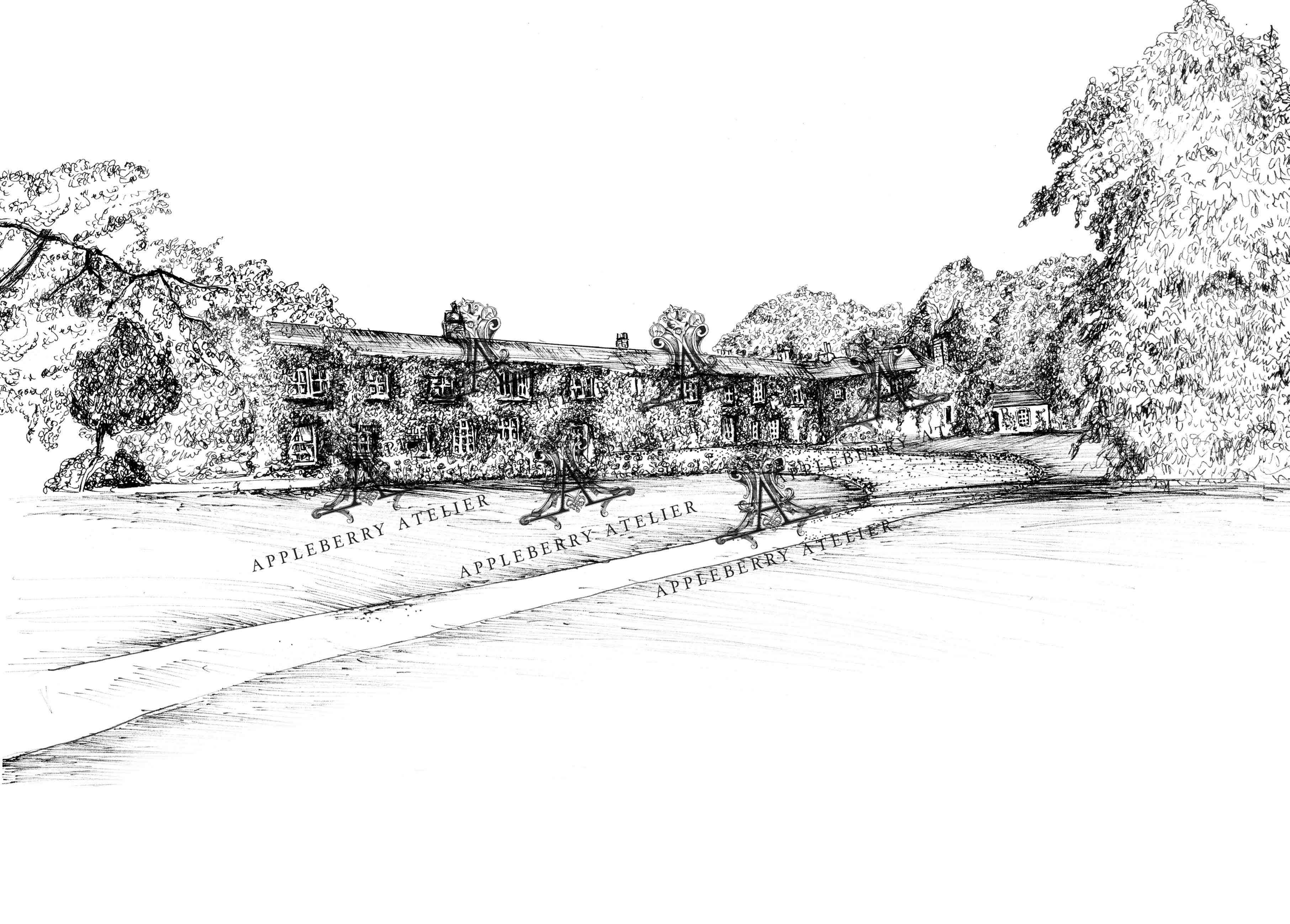 Rathsallagh House Ink Venue Print