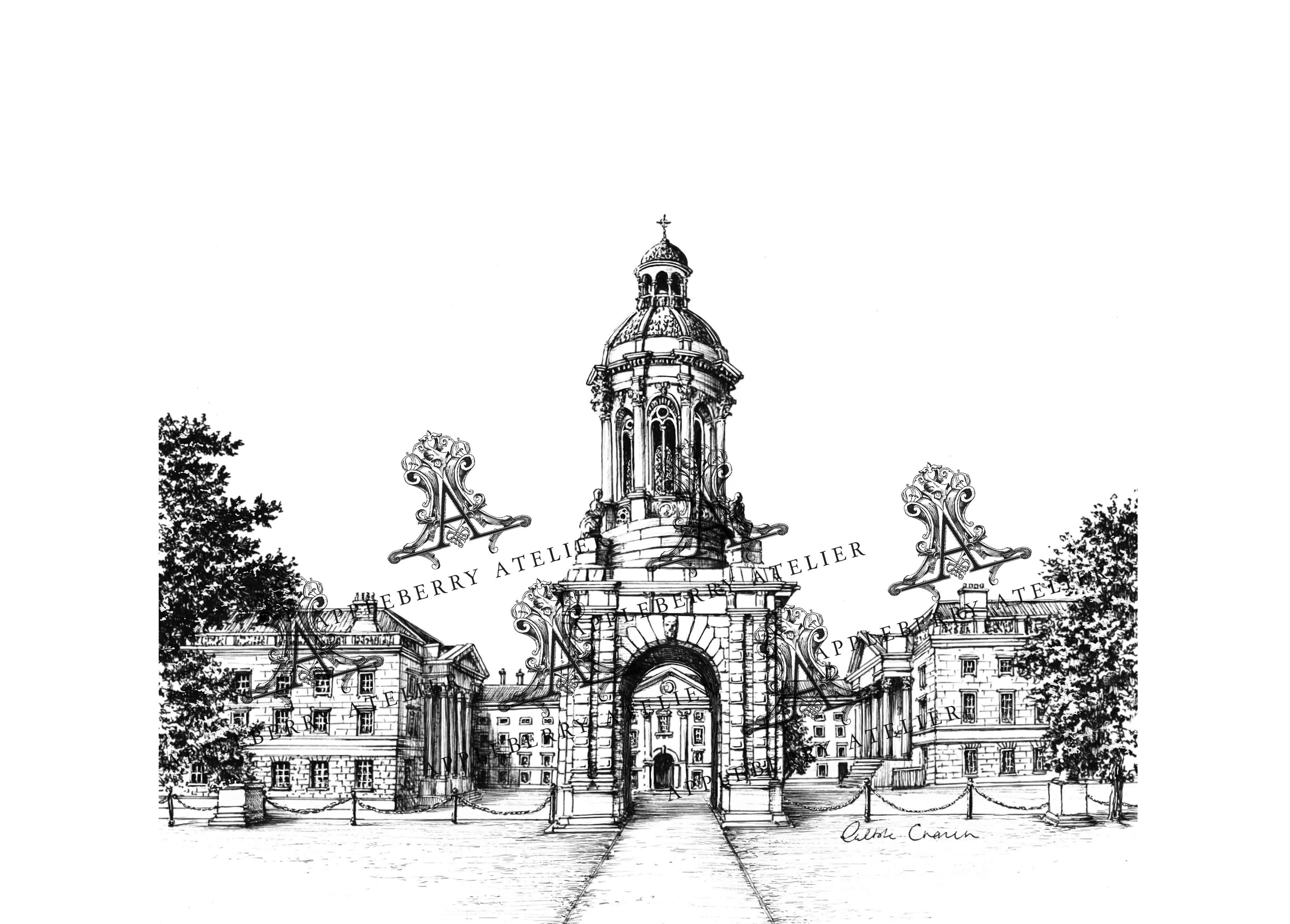 Trinity College Ink Venue Print