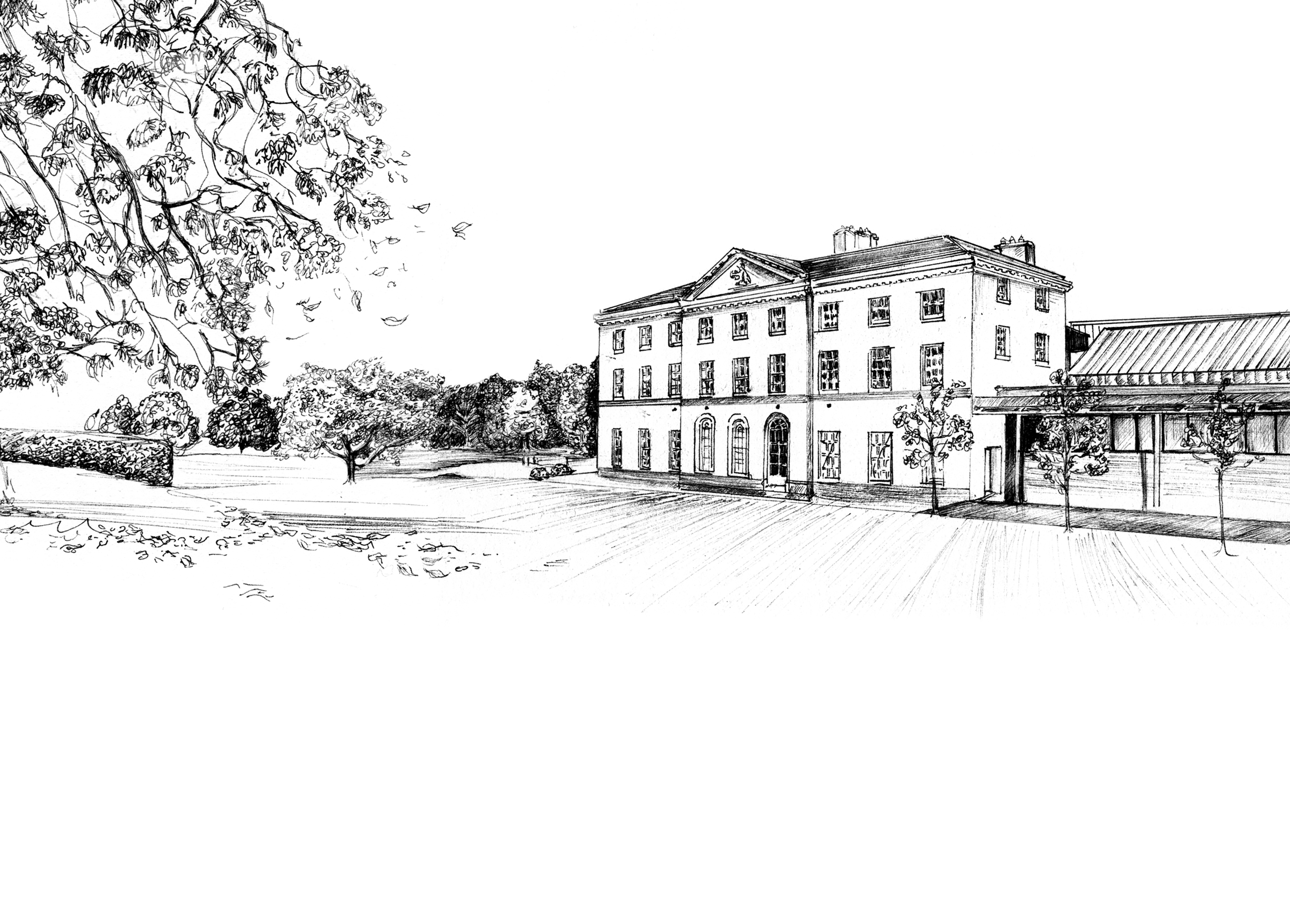 Farnham House Ink Venue Print