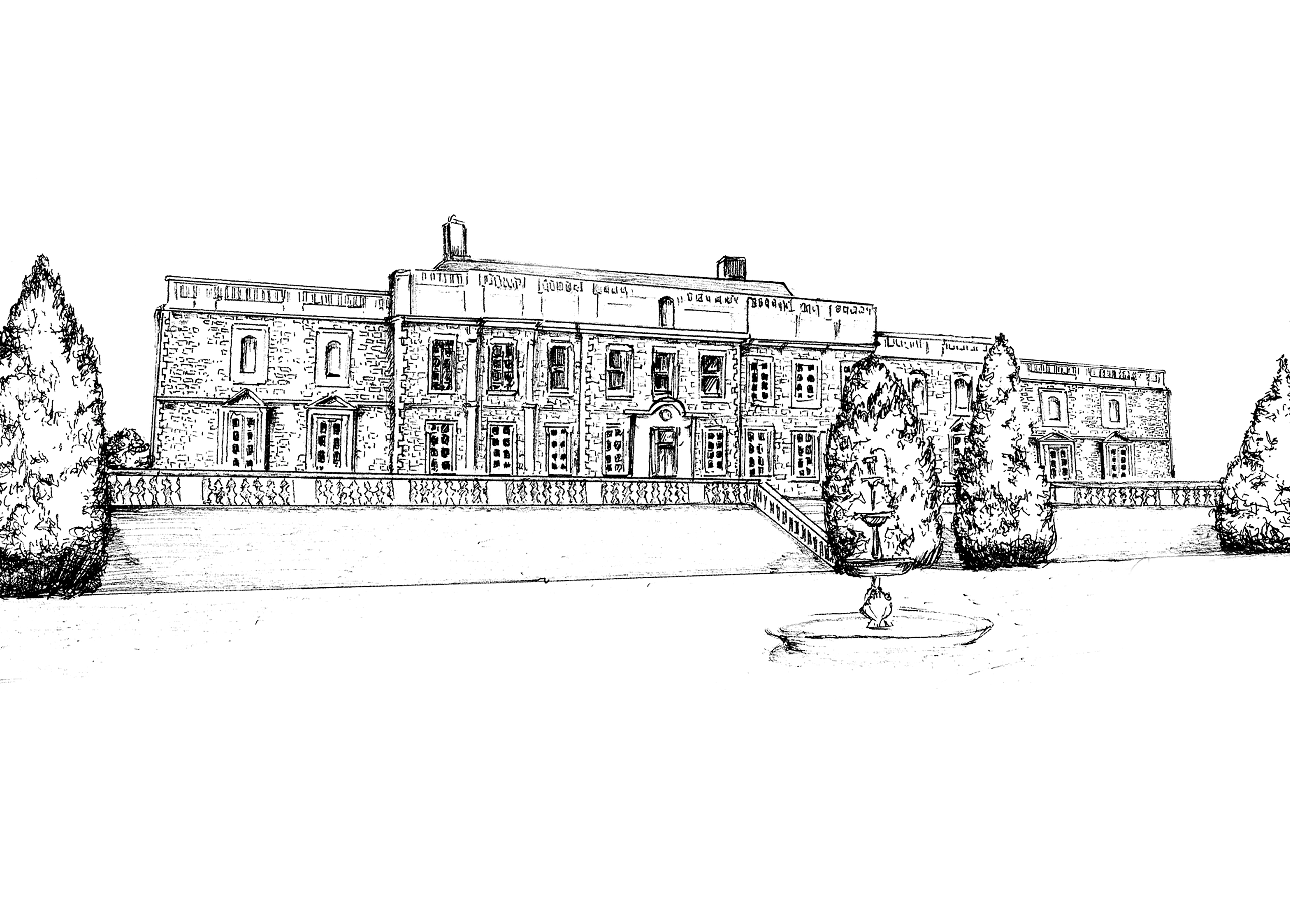 Gloster House Ink Venue Print