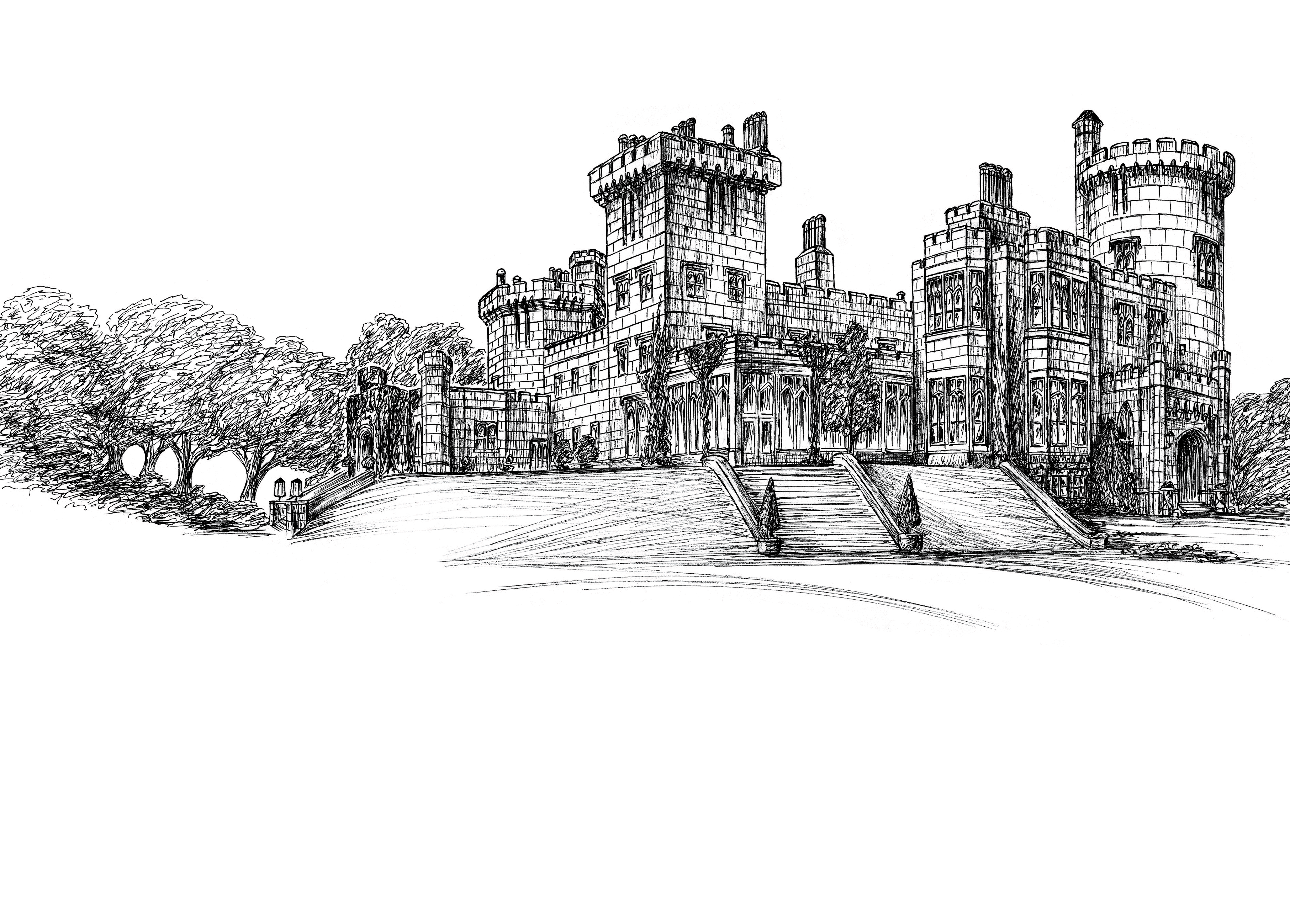 Dromoland Castle Ink Venue Print