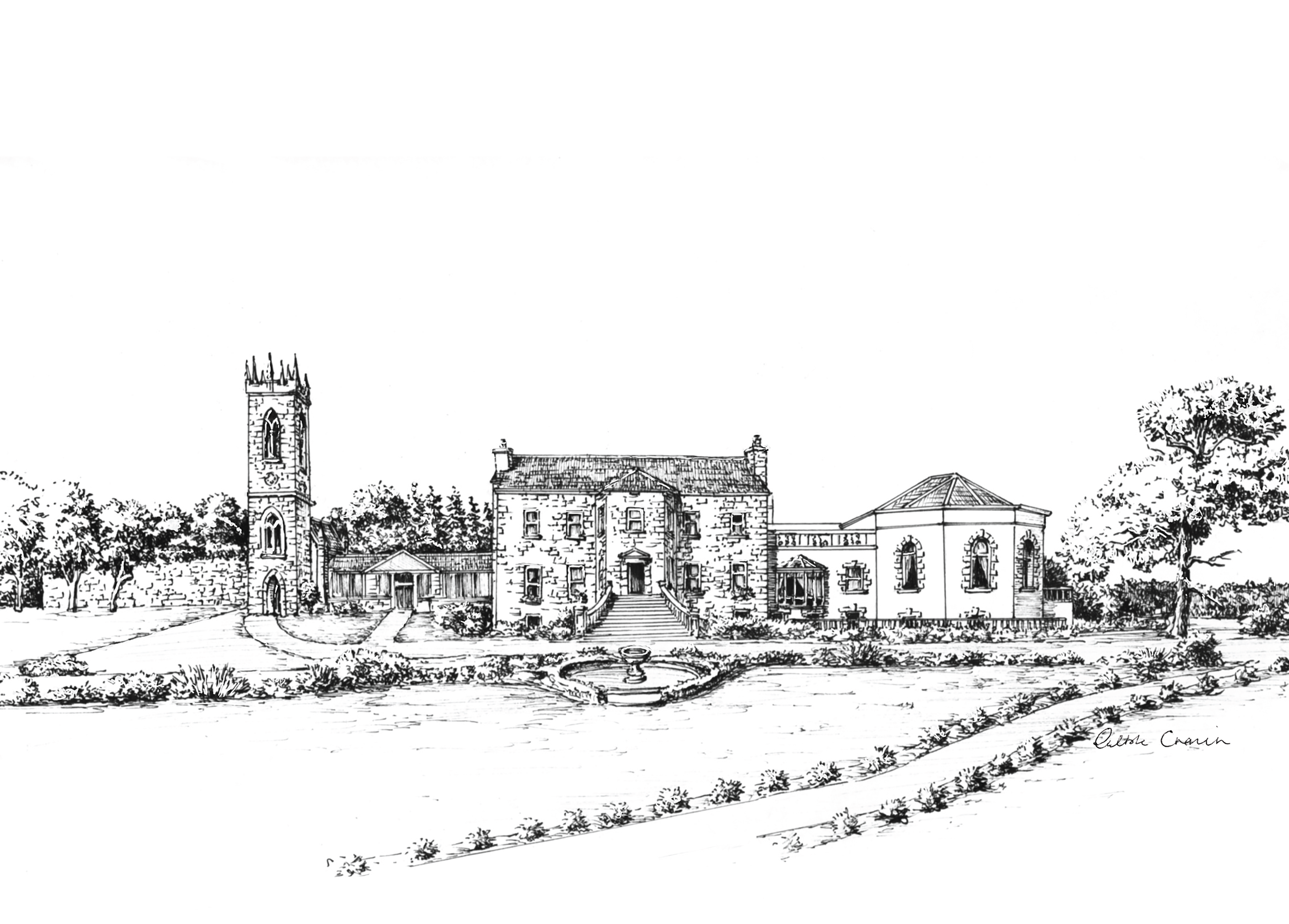 Glenlo Abbey Ink Venue Print