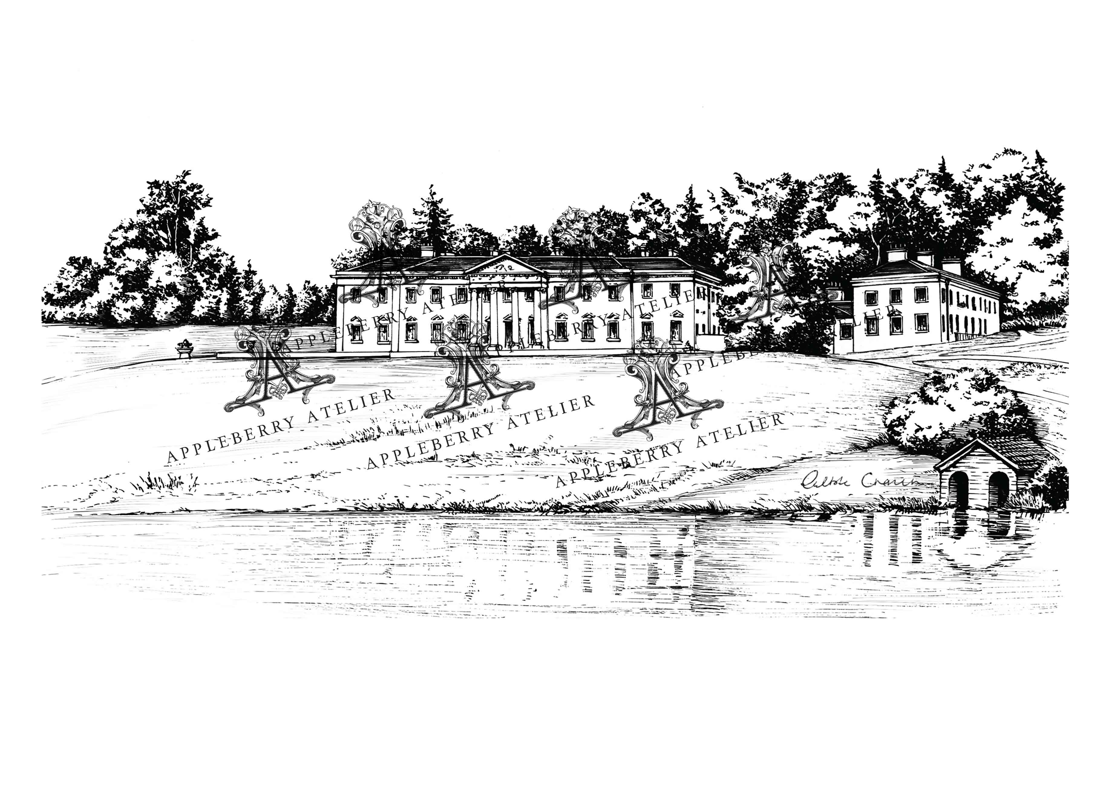 Ballyfin Demesne Ink Venue Print