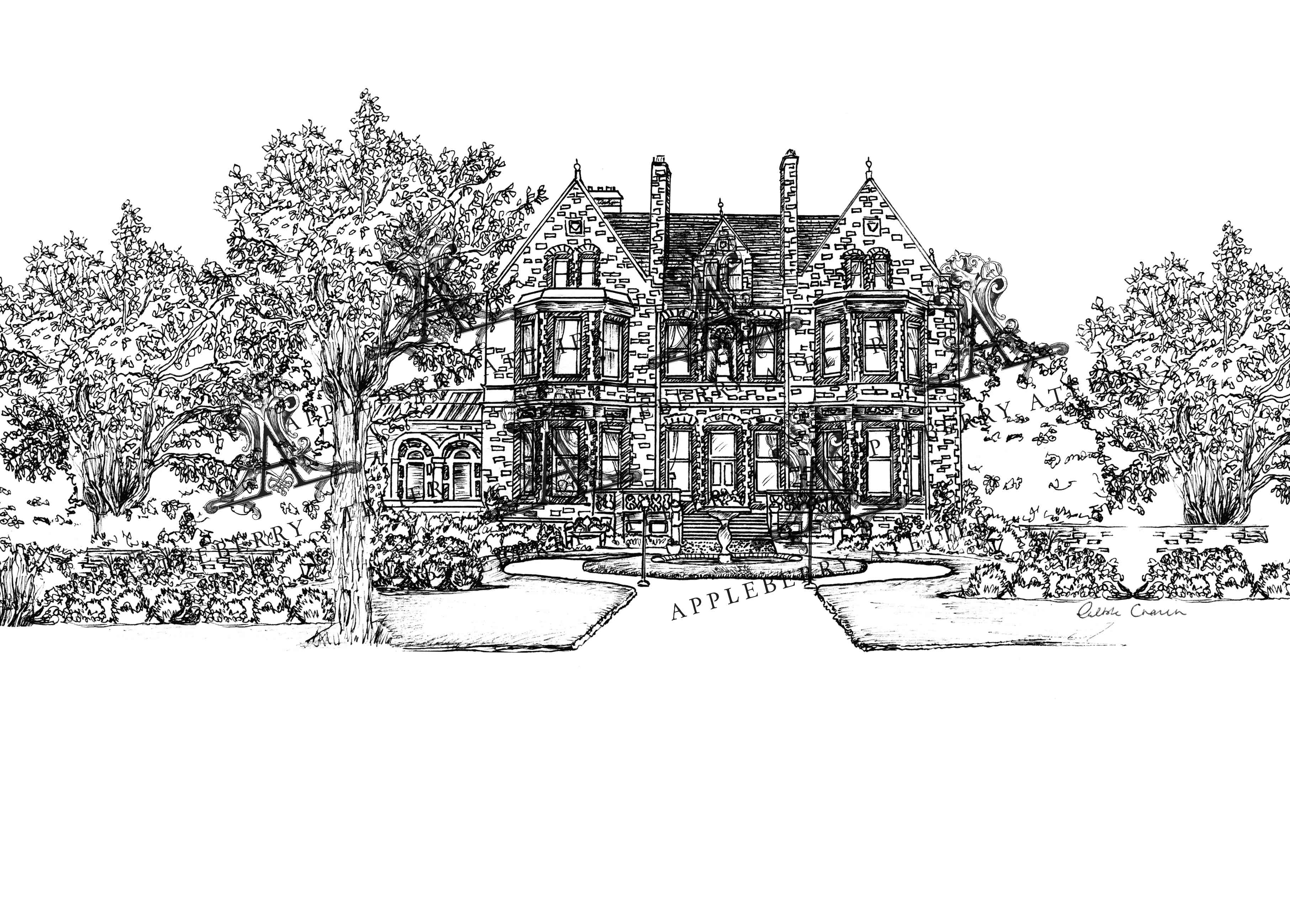 Castle Leslie Estate Ink Venue Print