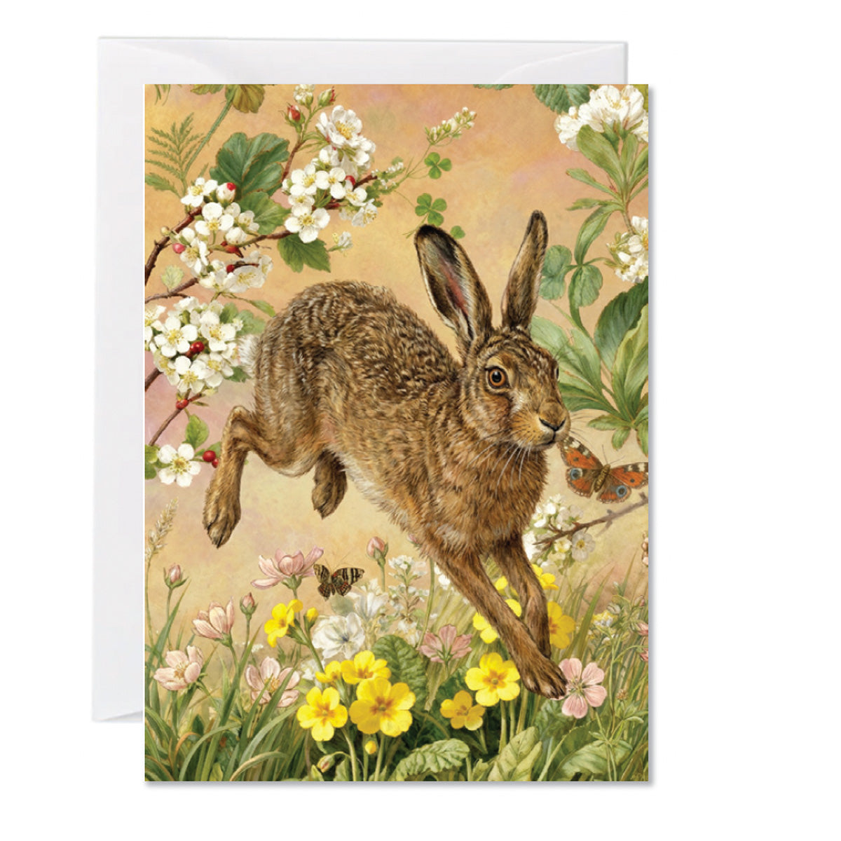 Spring Meadow Hare Greeting Card