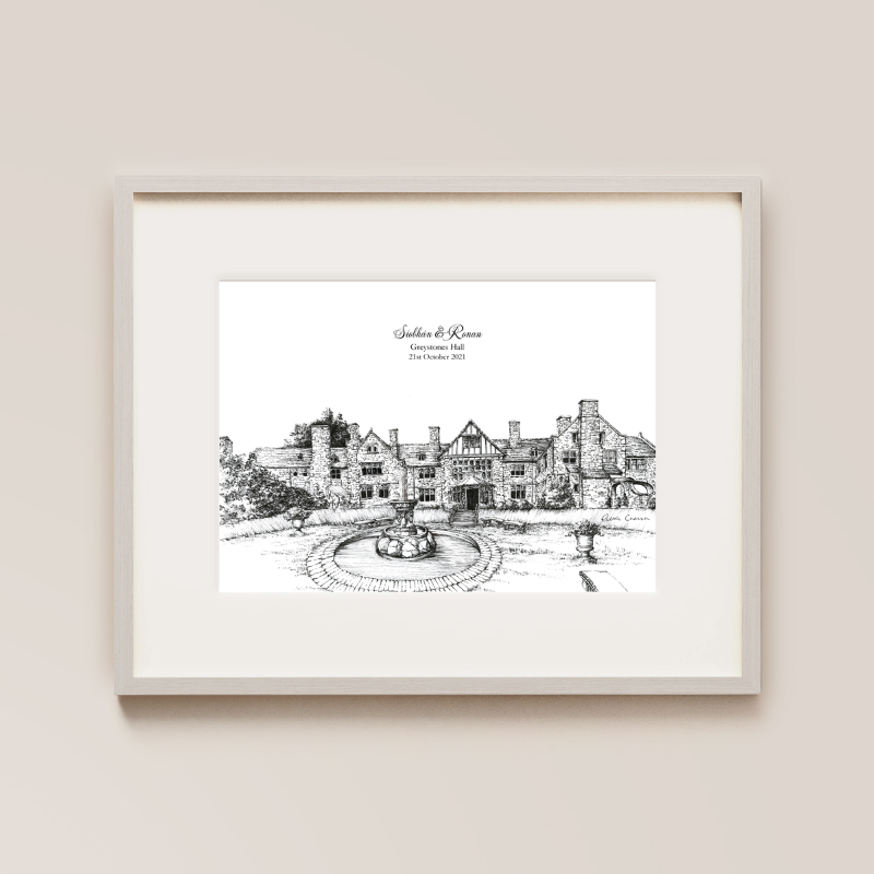 Greystones Hall Ink Venue Print