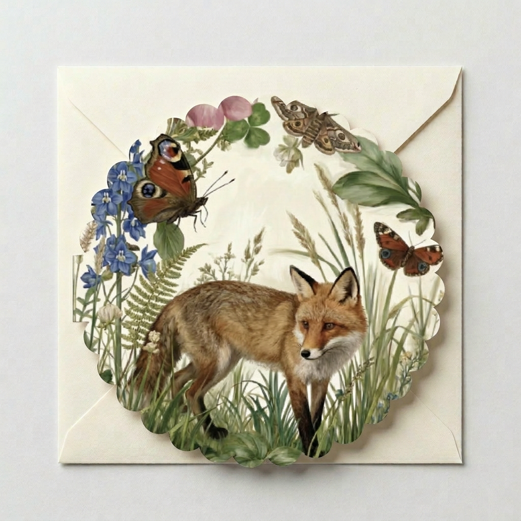 Madra Rua na nDraíocht, Scalloped Greeting Card