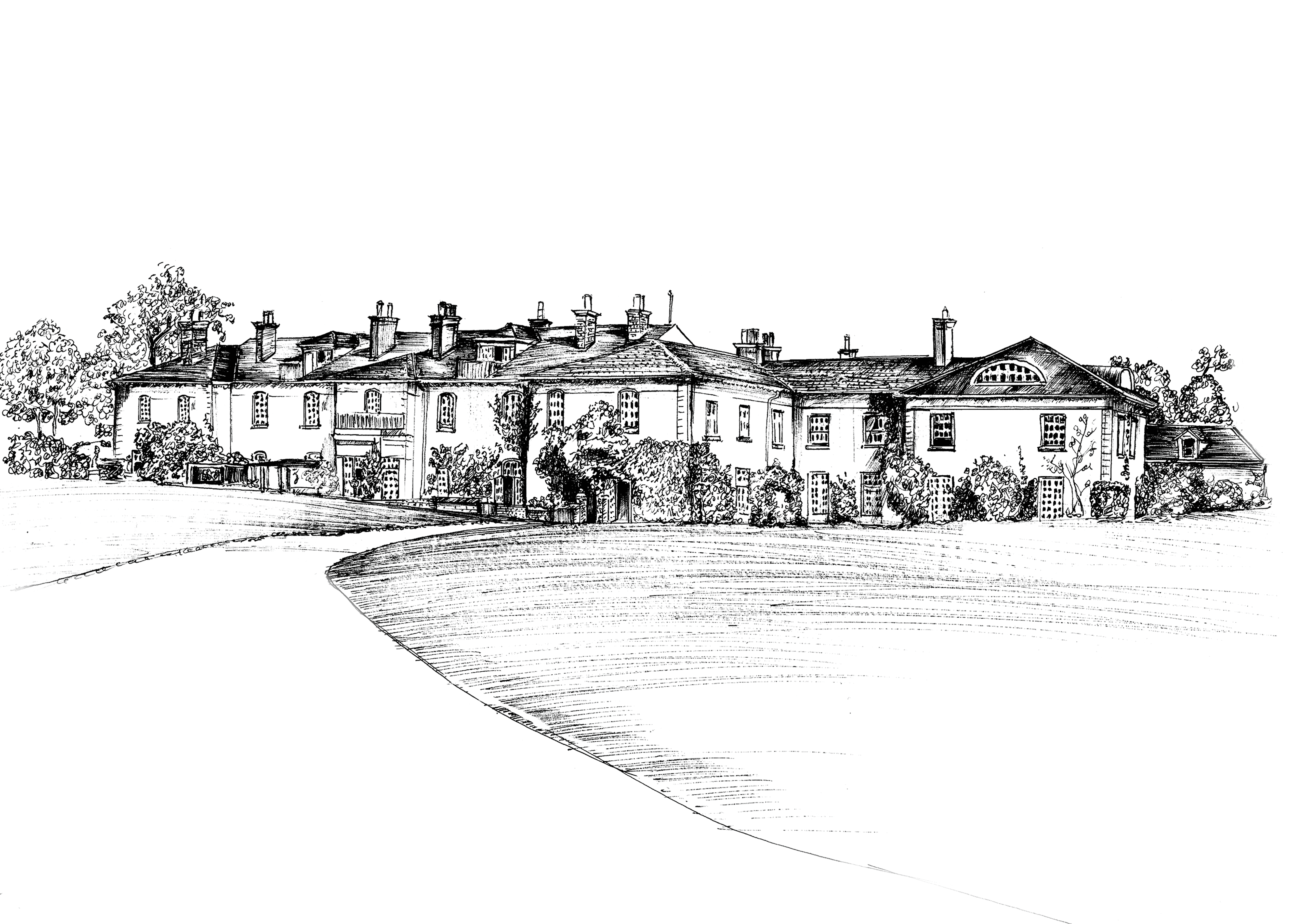 Dunbrody House Ink Venue Print