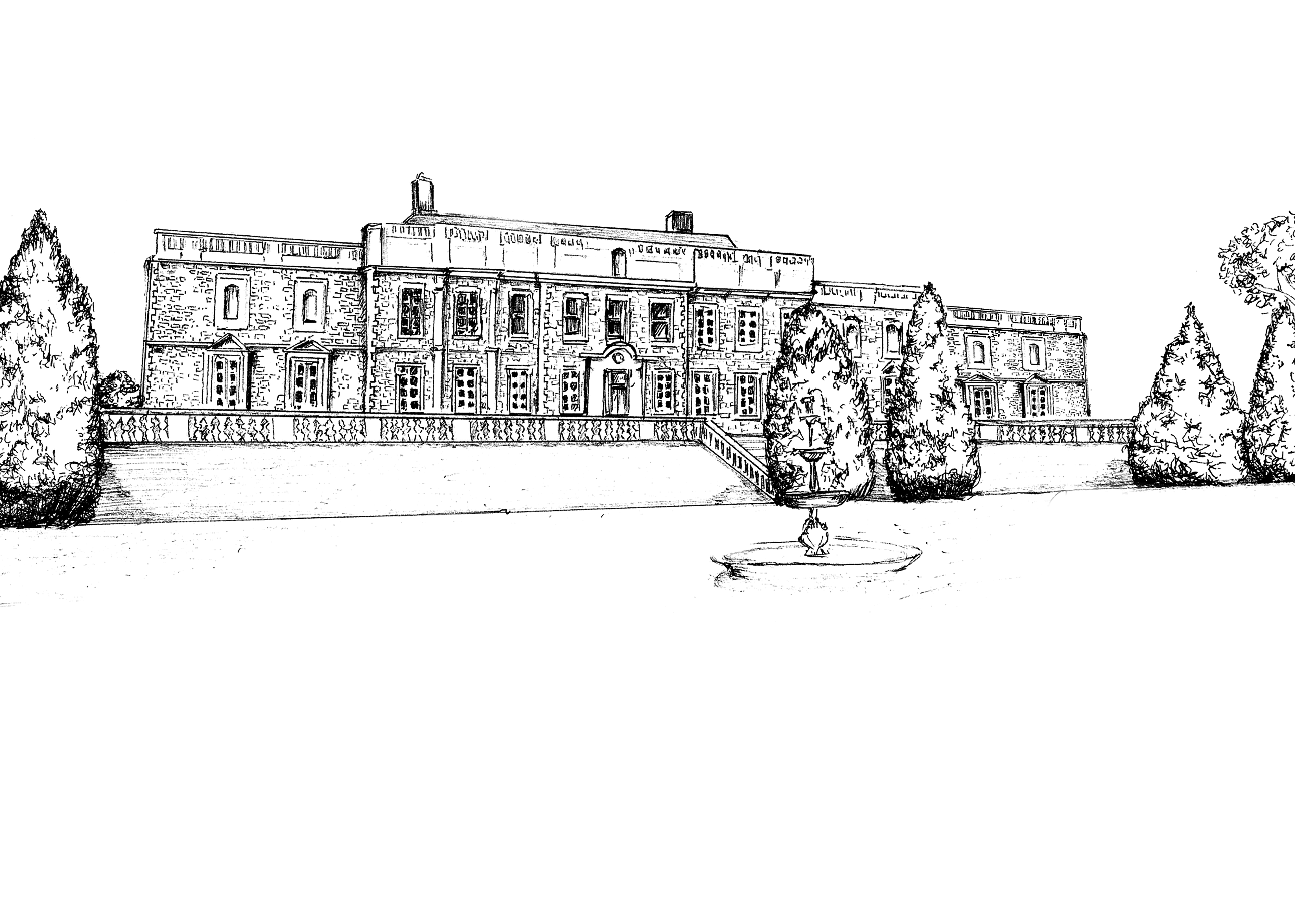 Gloster House Ink Venue Print