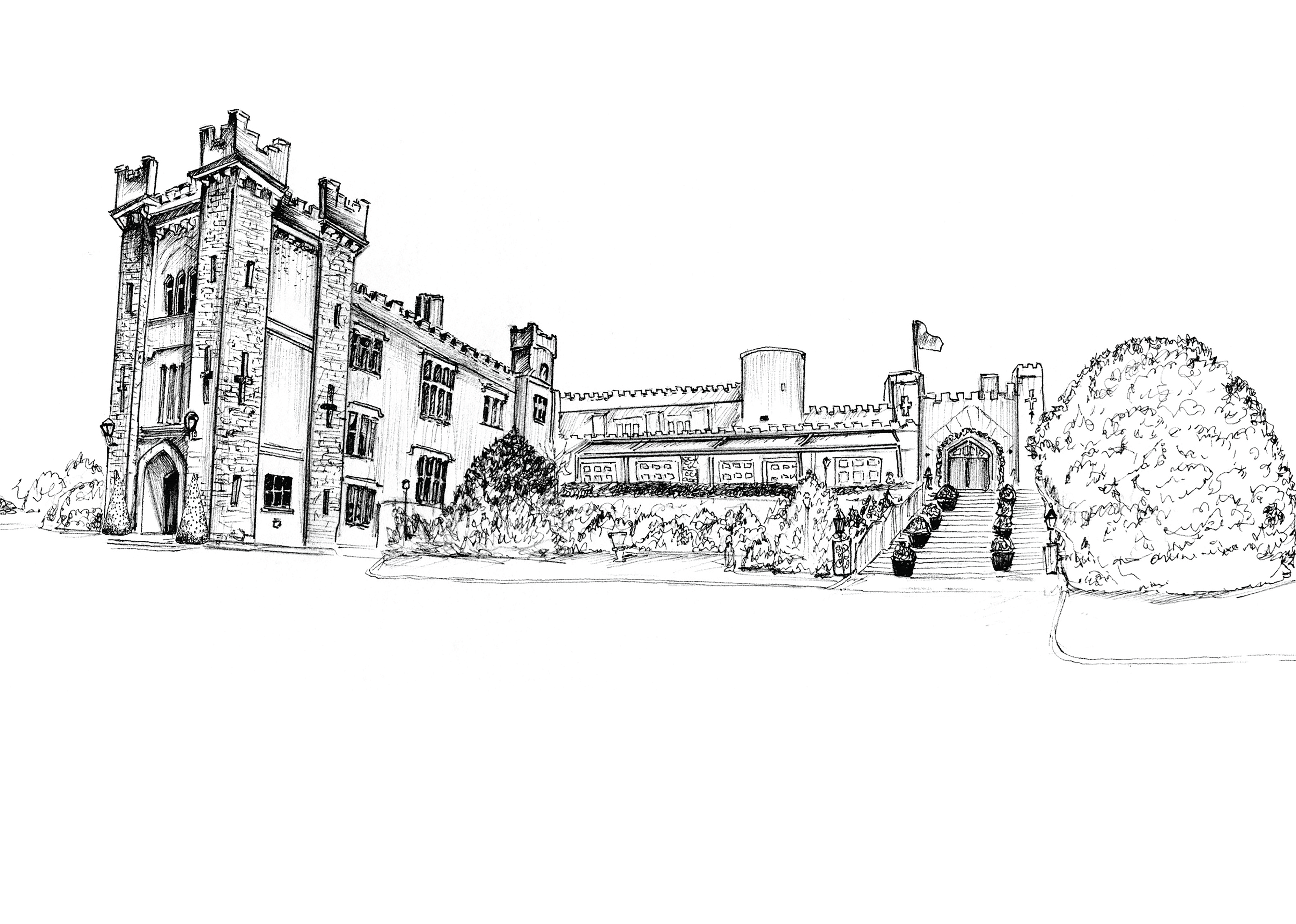 Cabra Castle Ink Venue Print