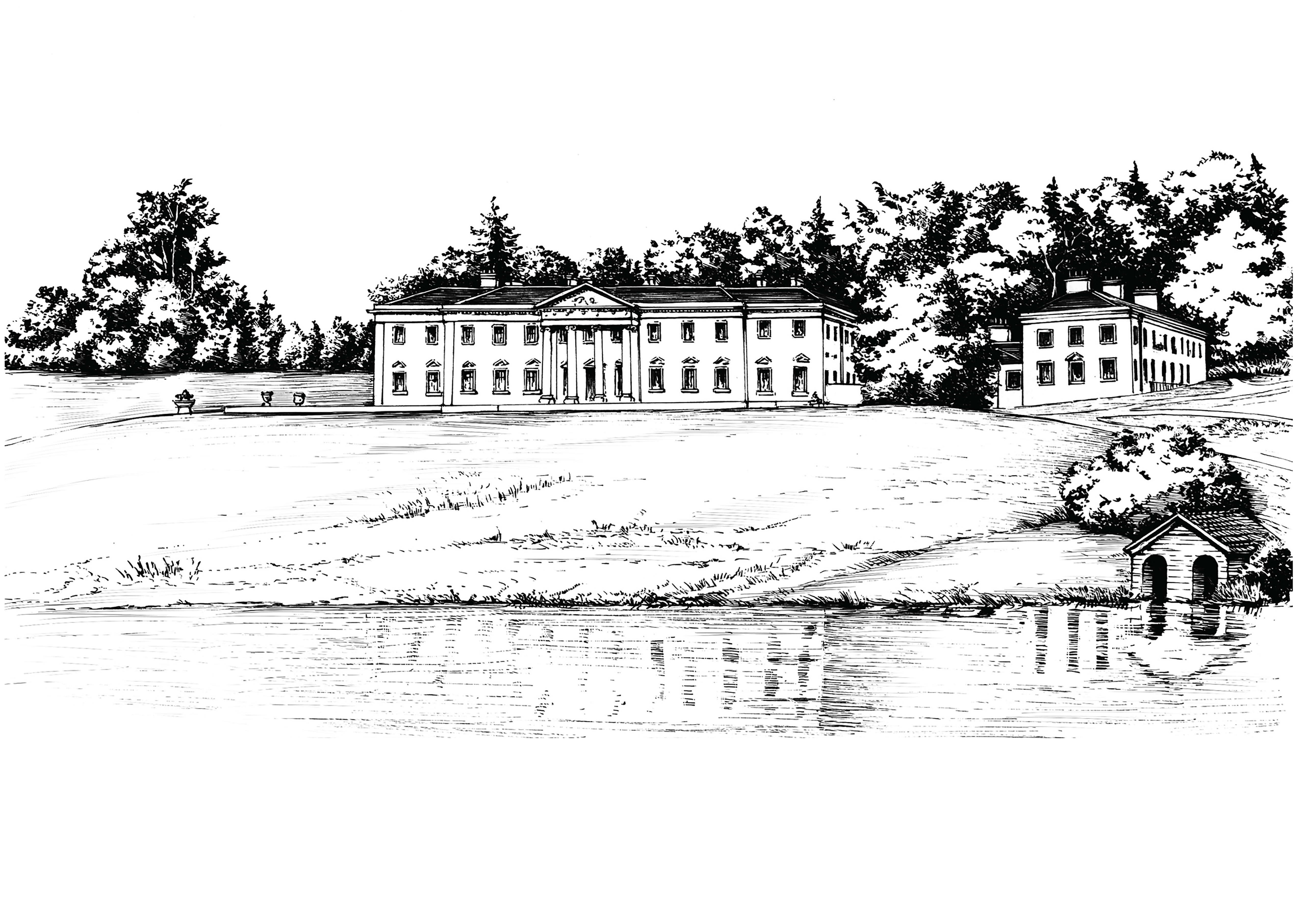 Ballyfin Demesne Ink Venue Print