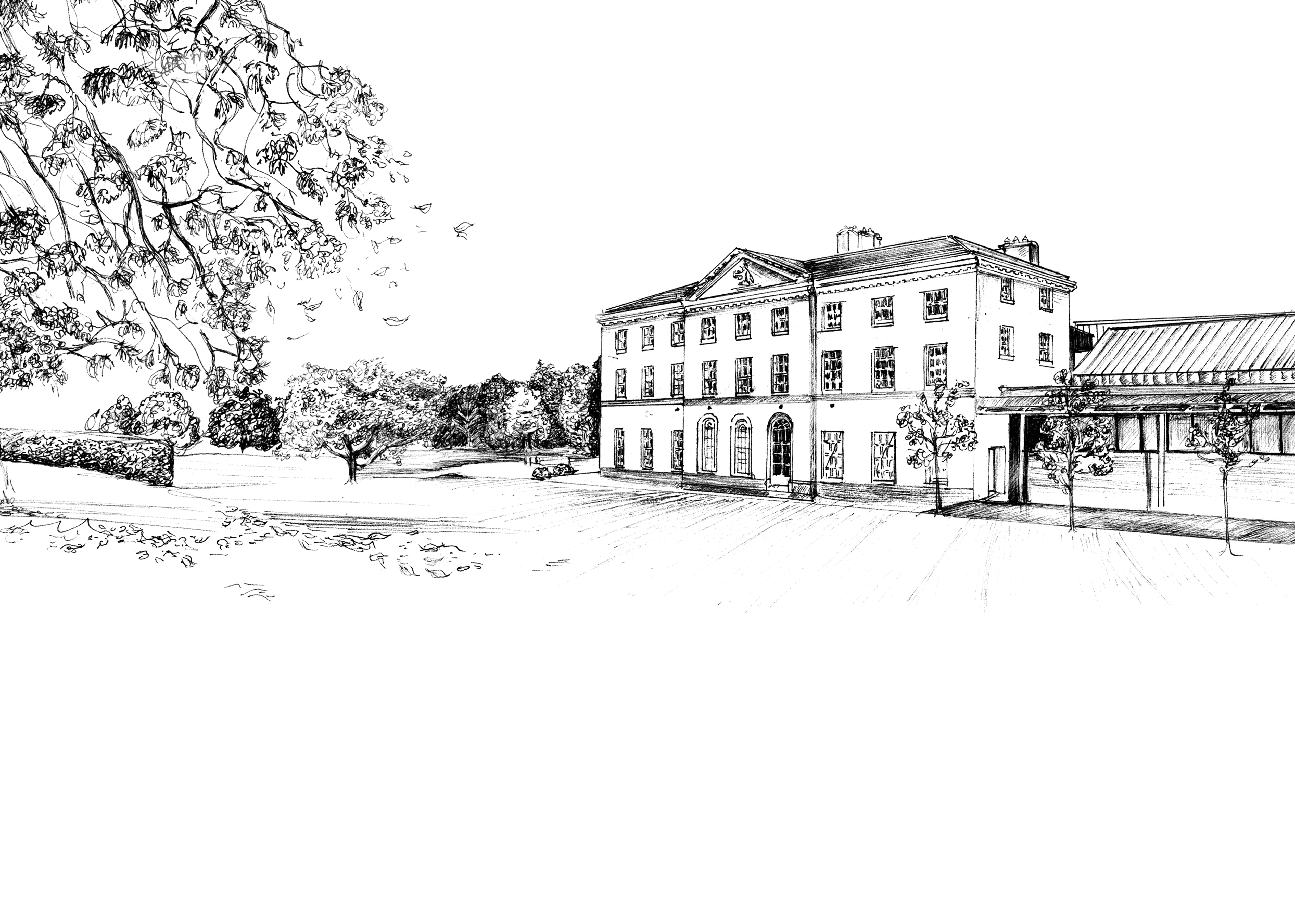 Farnham House Ink Venue Print