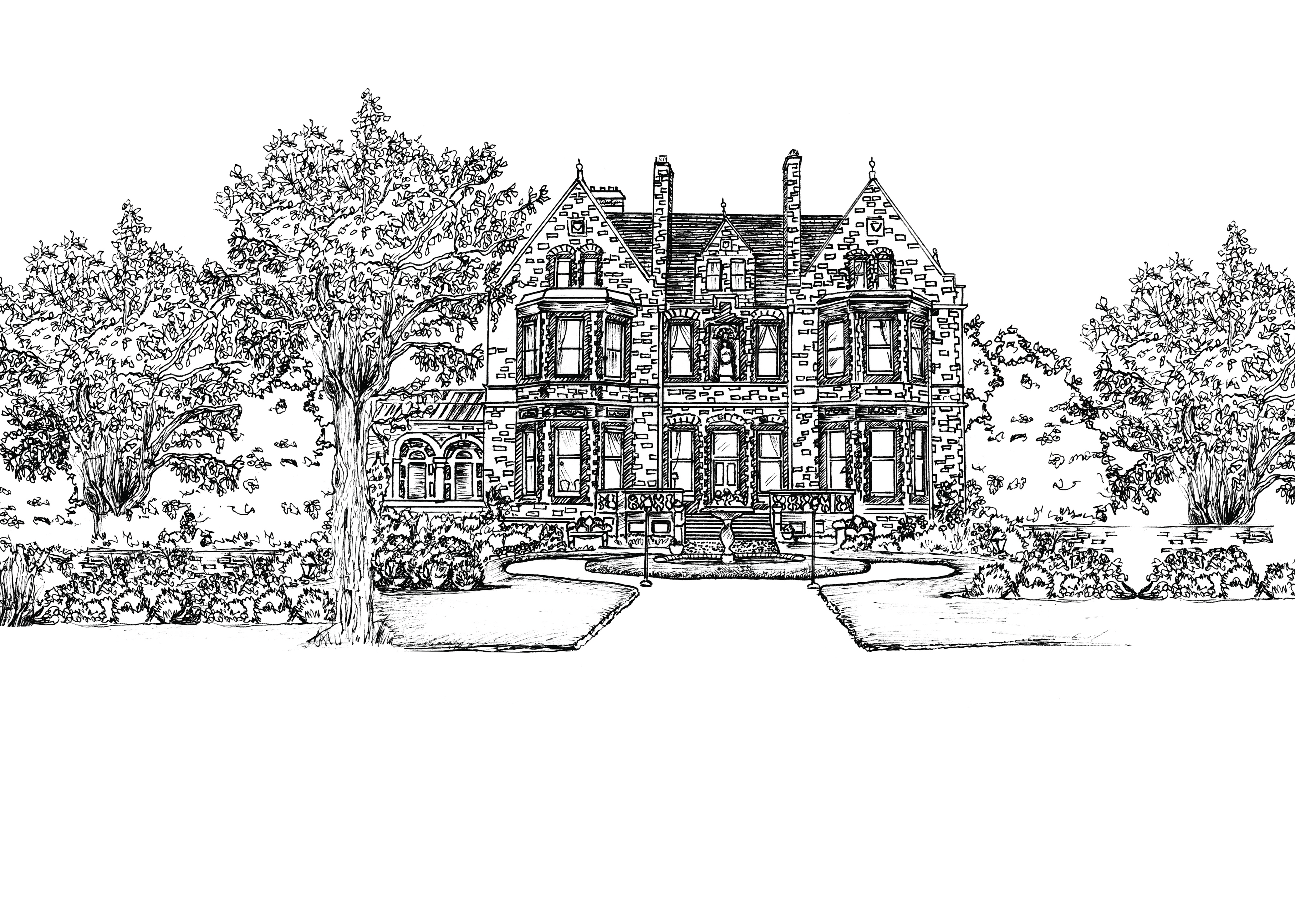 Castle Leslie Estate Ink Venue Print