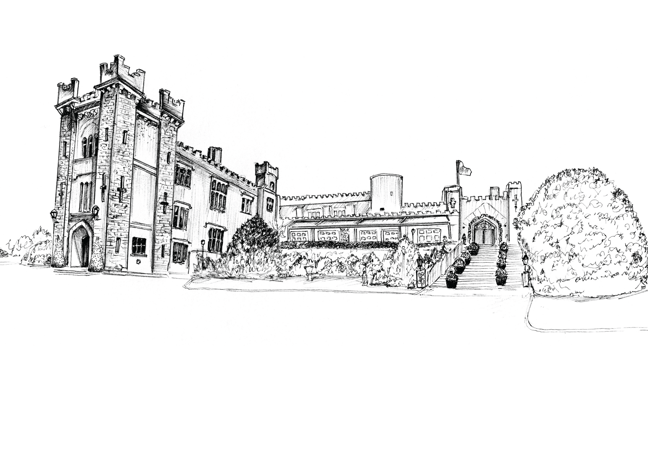 Cabra Castle Ink Venue Print