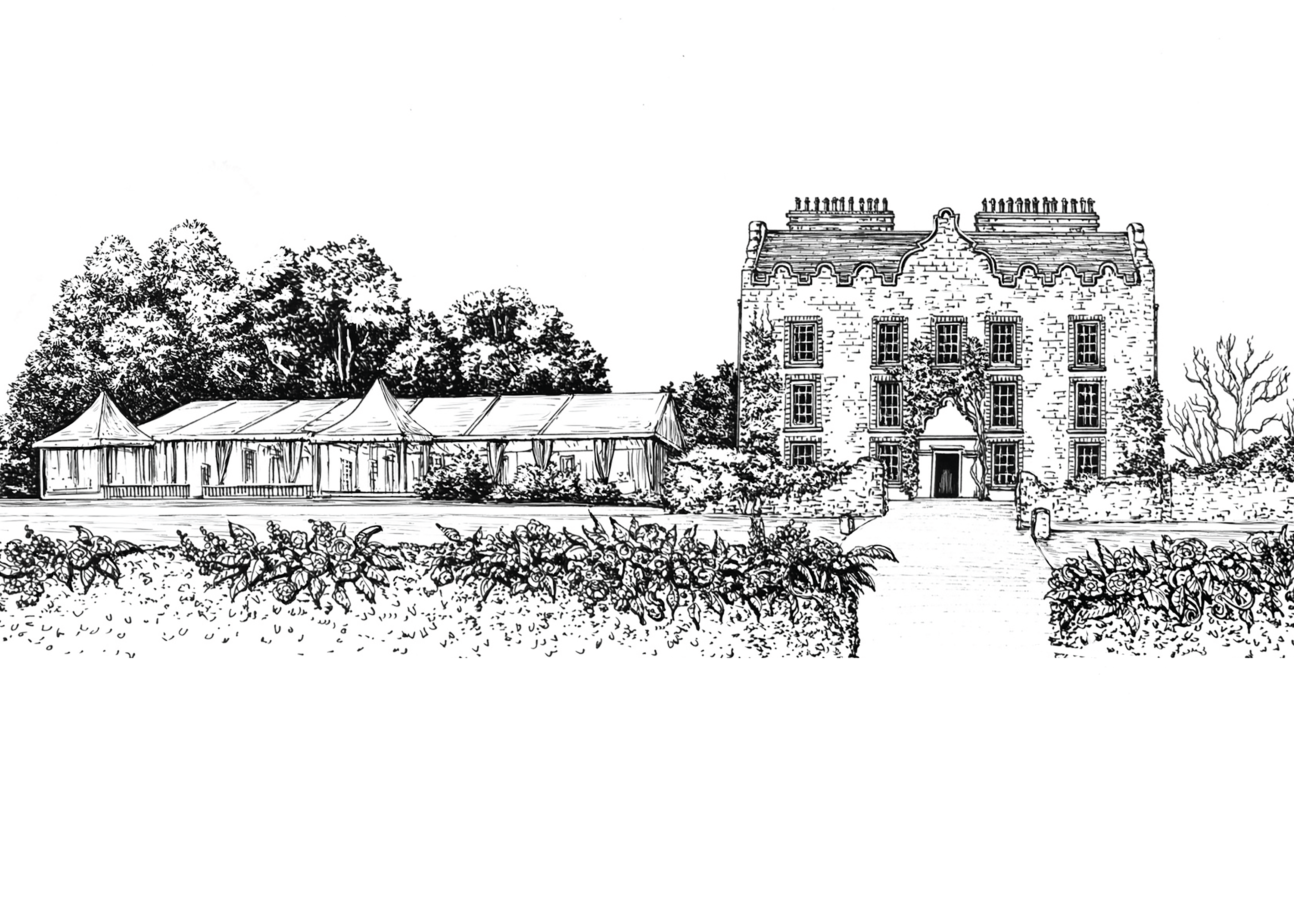 Galgorm Castle Golf Club Ink Venue Print