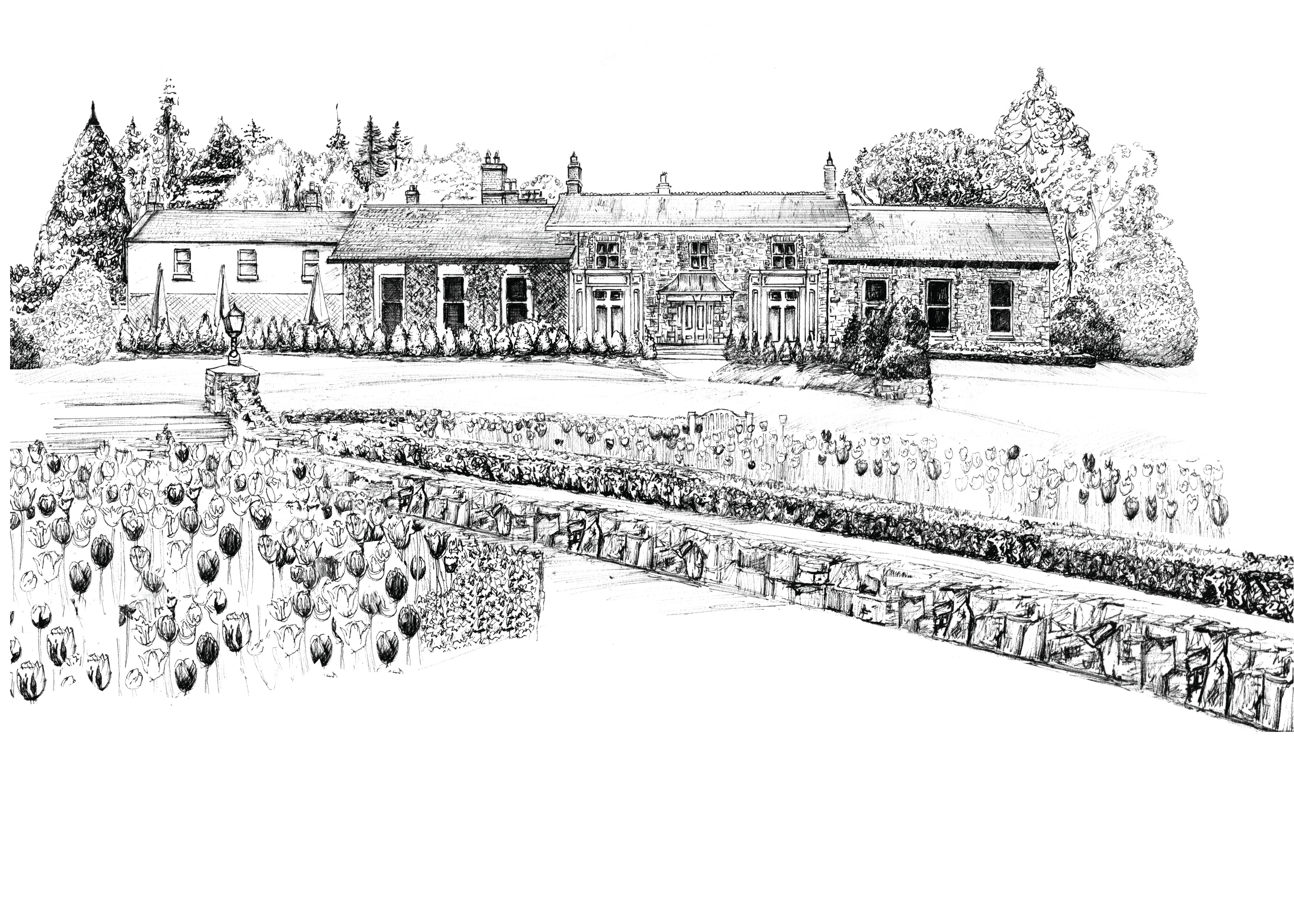 Virginia Park Lodge Ink Venue Print