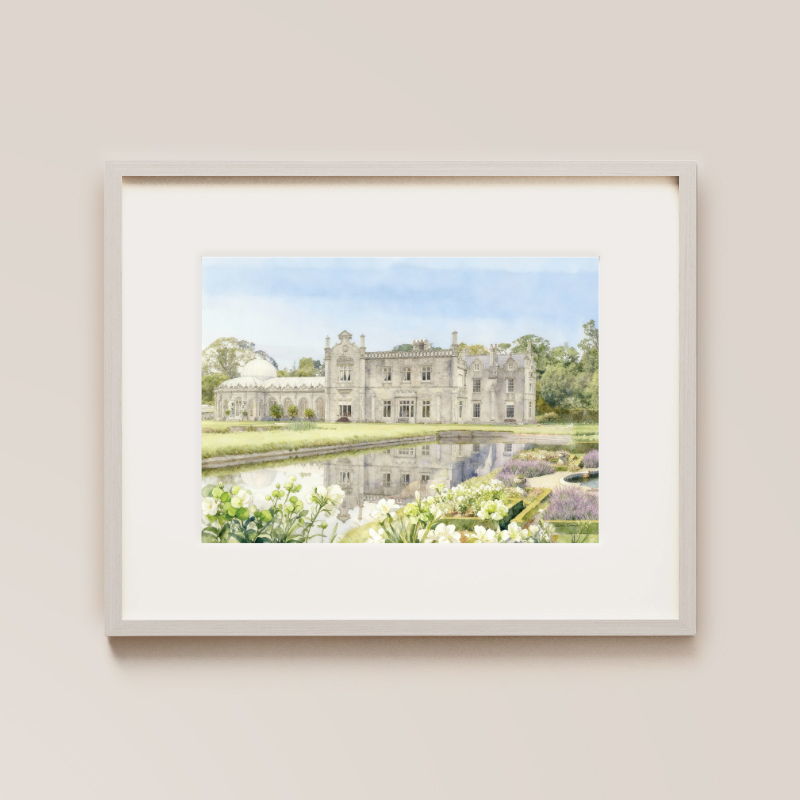 Killruddery House and Gardens Painted Venue Print