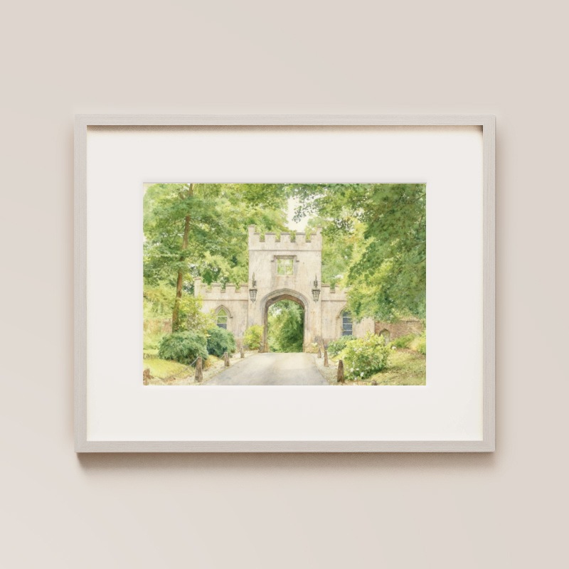 Markree Castle Entrance Painted Venue Print