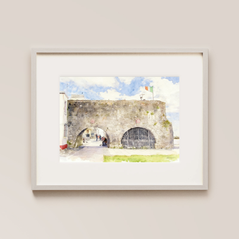 Spanish Arch, Galway Painted Print