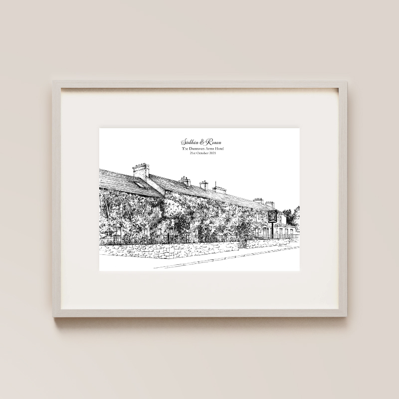 The Dunraven Arms Hotel Ink Venue Print