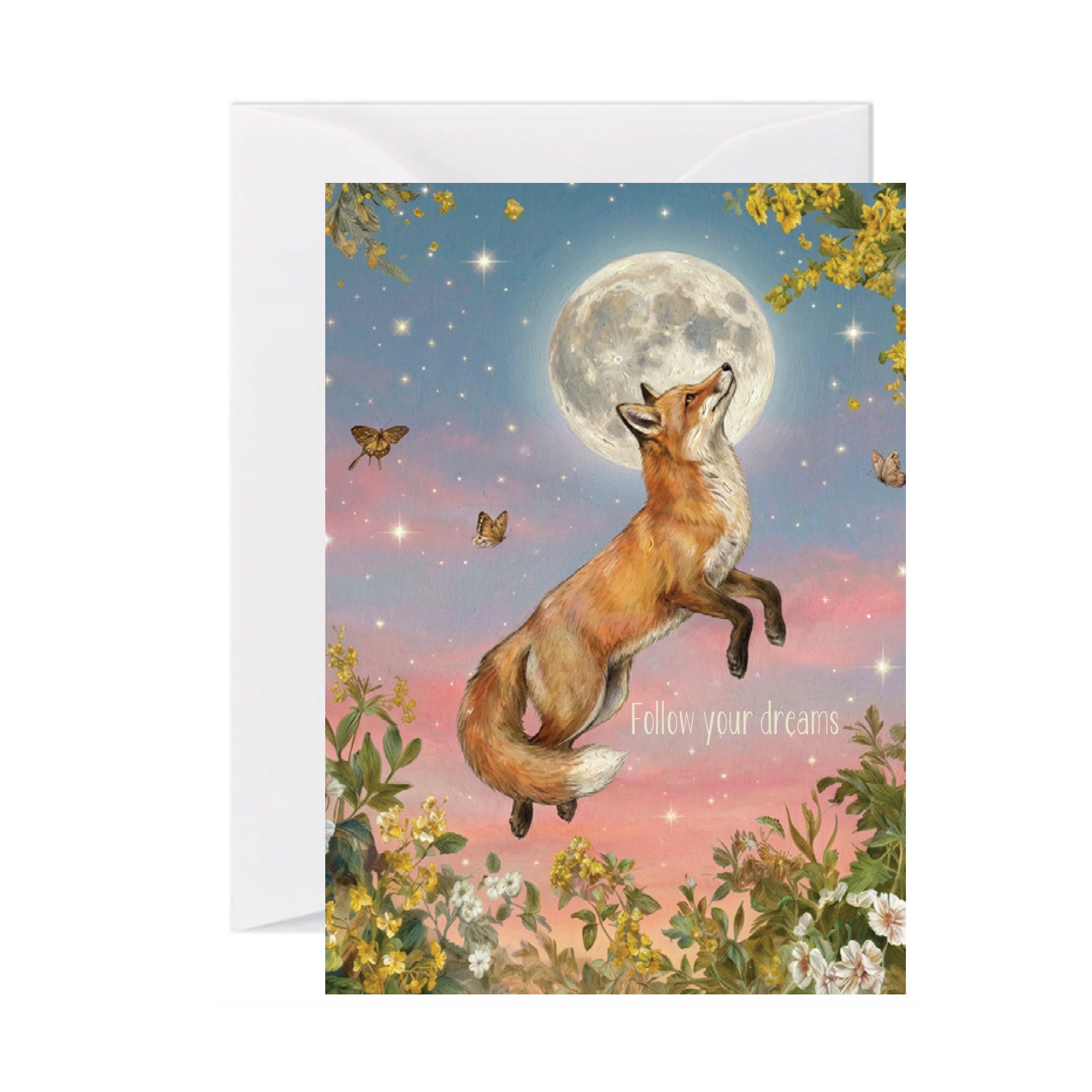 Follow Your Dreams Fox Greeting Card