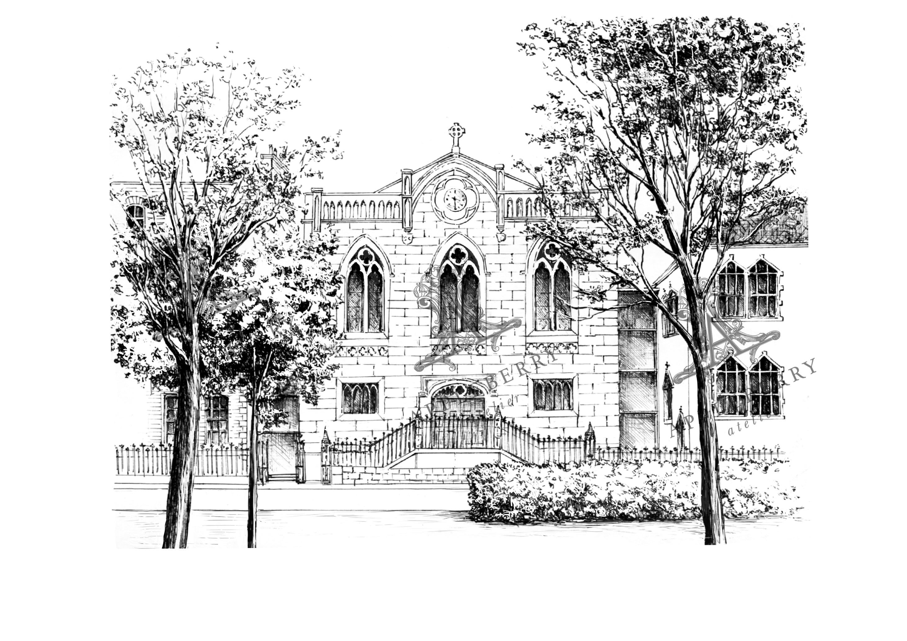 Smock Alley Theatre Ink Venue Print